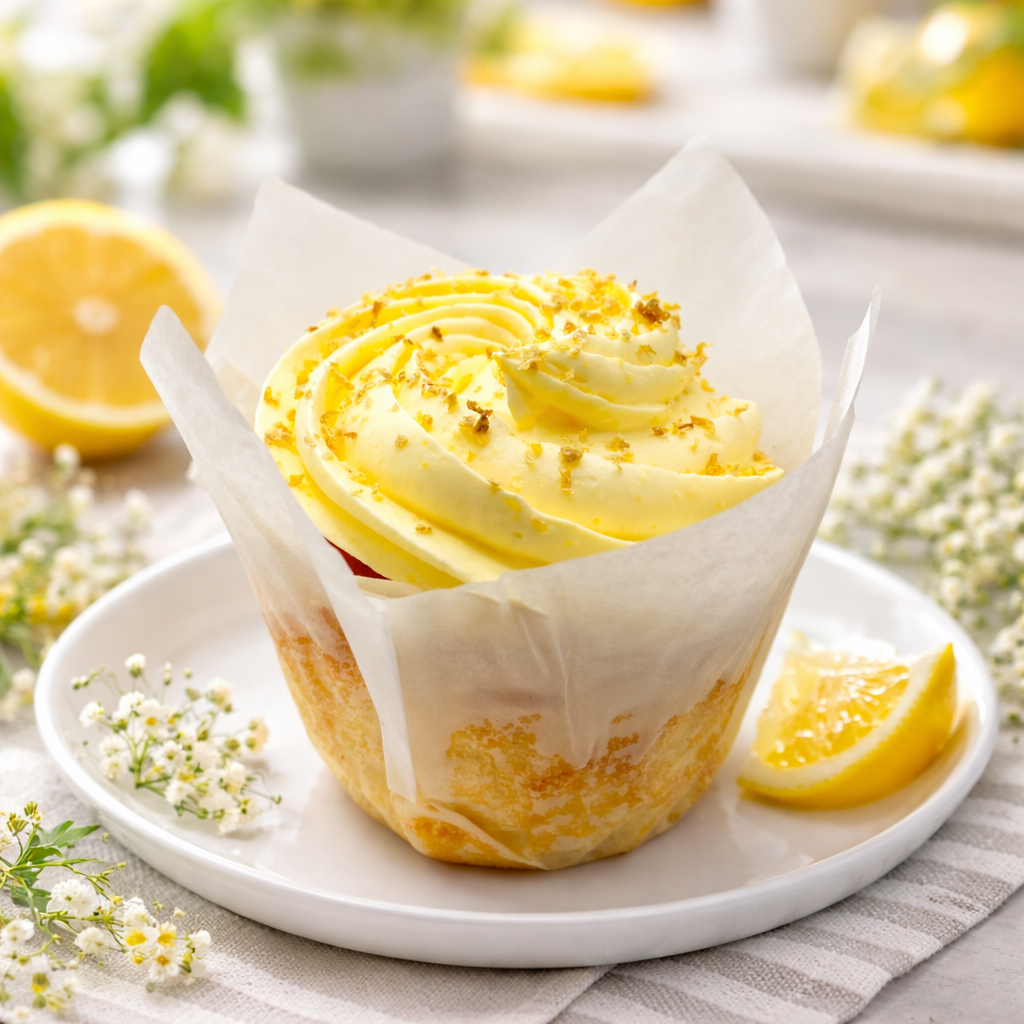 Lemon Cupcakes - Gluten Free, Sugar Free, Low Carb