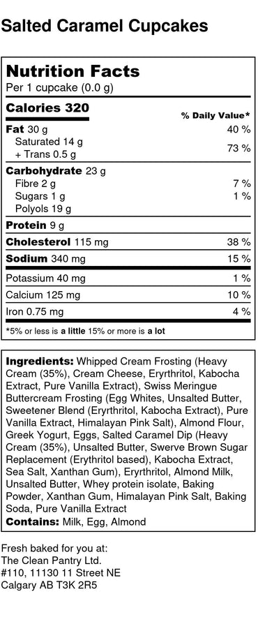 Salted Caramel Cupcakes - Gluten-Free, Keto / Low-Carb & Sugar-Free