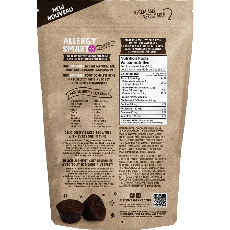 Allergy Smart Bite-sized Brownies