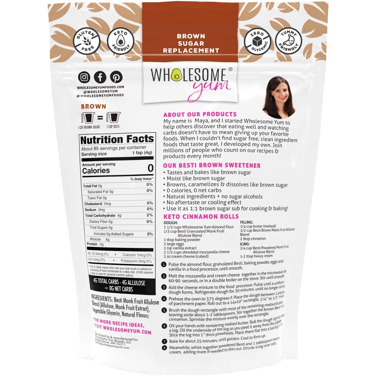 Besti Brown (Monkfruit/Allulose Blend) Sweetener