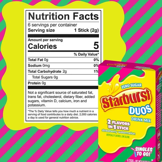 Zero Sugar Starburst Duos Drink Singles