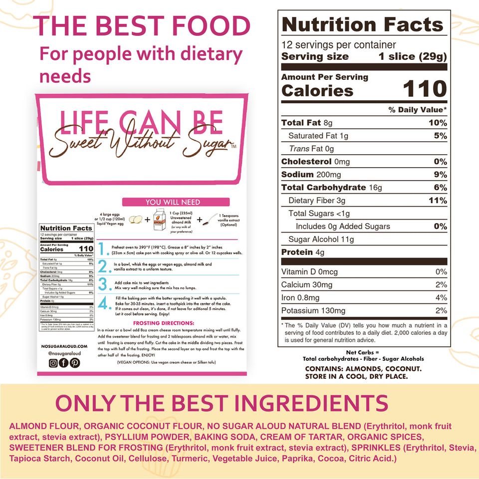 Low Carb Celebration Cake Mix