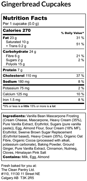 Gingerbread Cupcakes (Gluten-Free, Keto / Low-Carb & Sugar-Free)