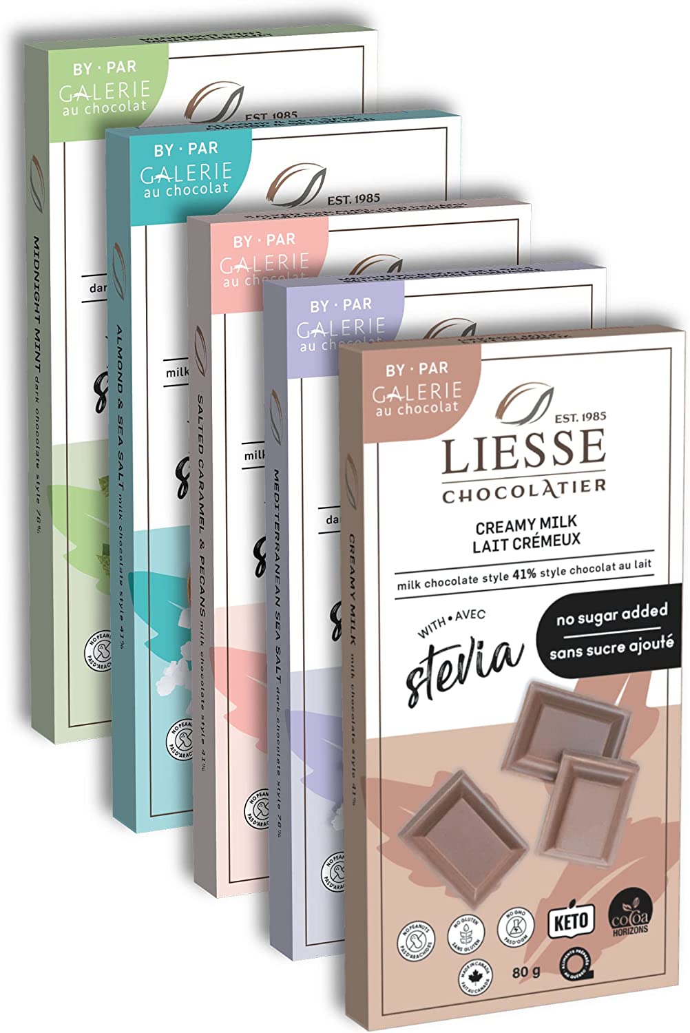 Liesse Chocolatier No Sugar Bars