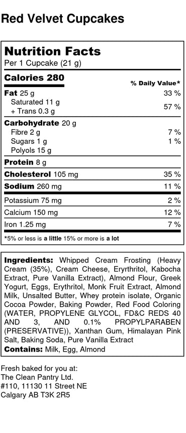 Red Velvet Cupcakes - Gluten-Free, Keto / Low-Carb & Sugar-Free