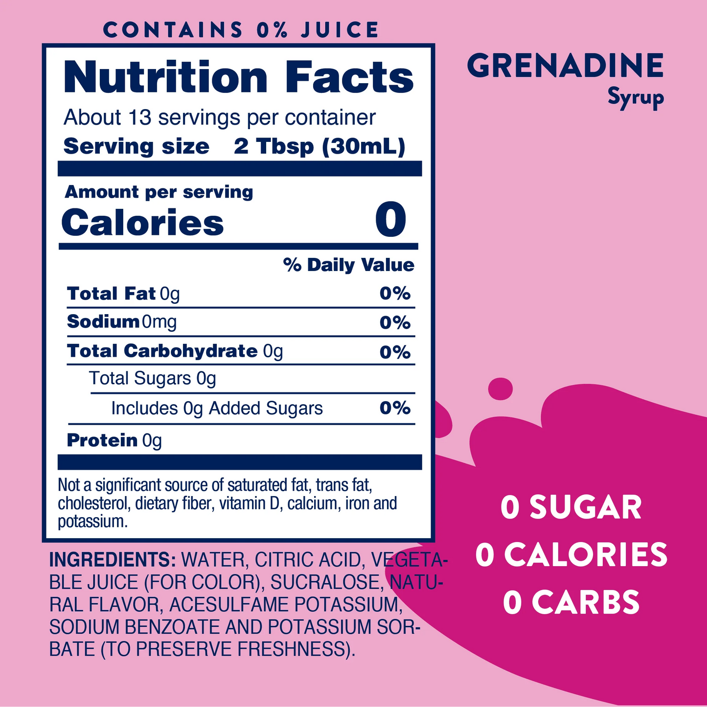 Sugar Free Grenadine Syrup