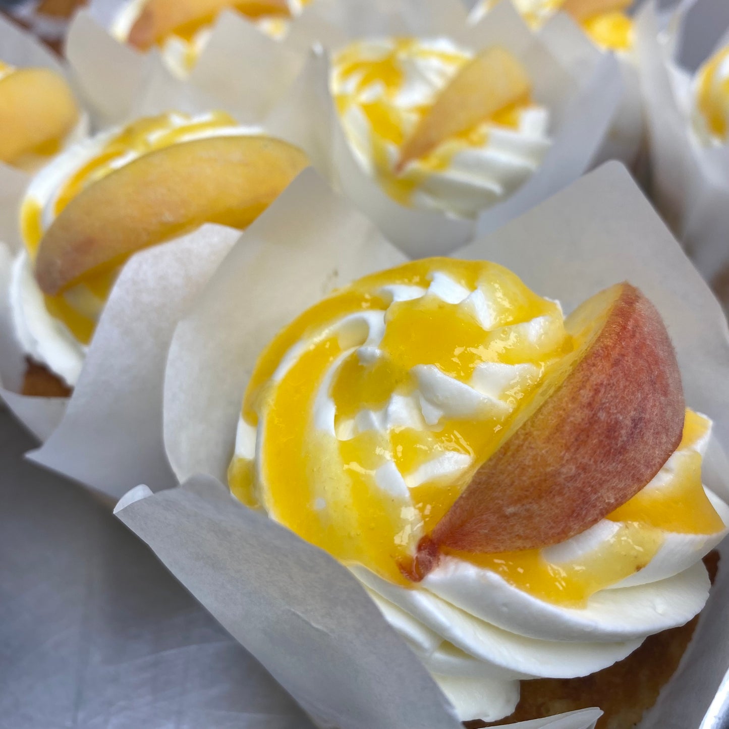 Peaches & Cream - Gluten-Free, Keto / Low-Carb & Sugar-Free Cupcakes