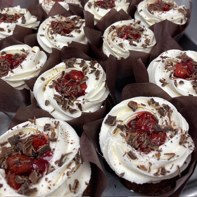 Black Forest Cupcakes - Gluten-Free, Keto / Low-Carb & Sugar-Free