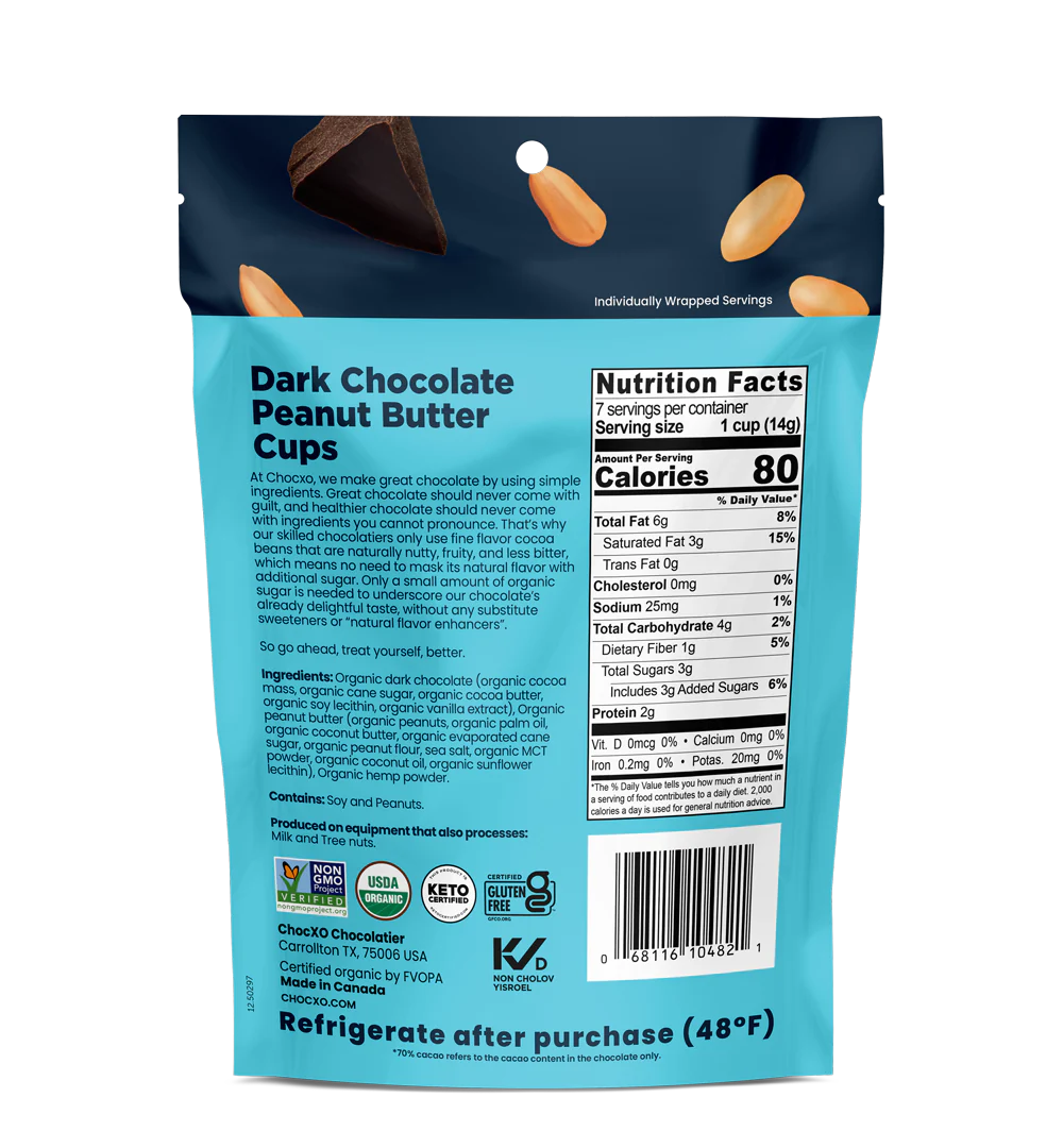 70% Dark Chocolate Peanut Butter Cups