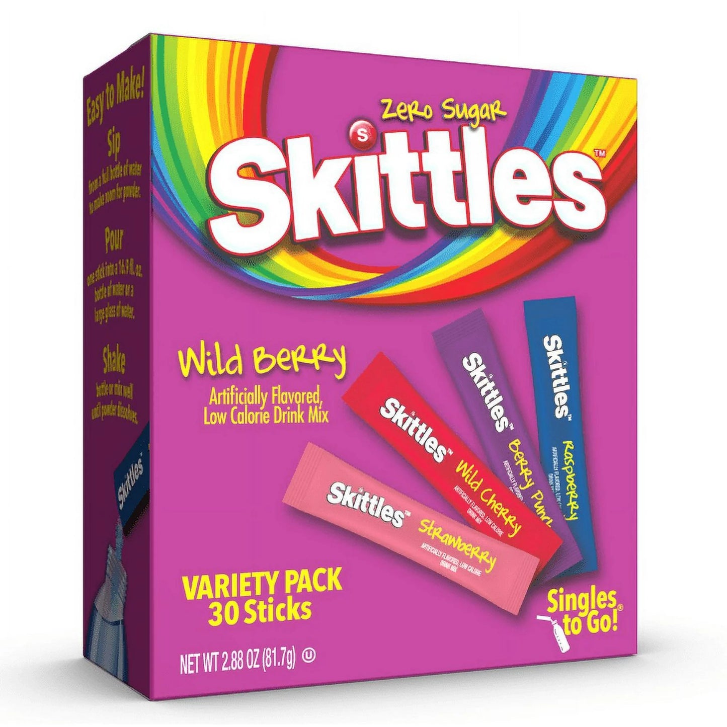 Zero Sugar Skittles Singles-to-Go!