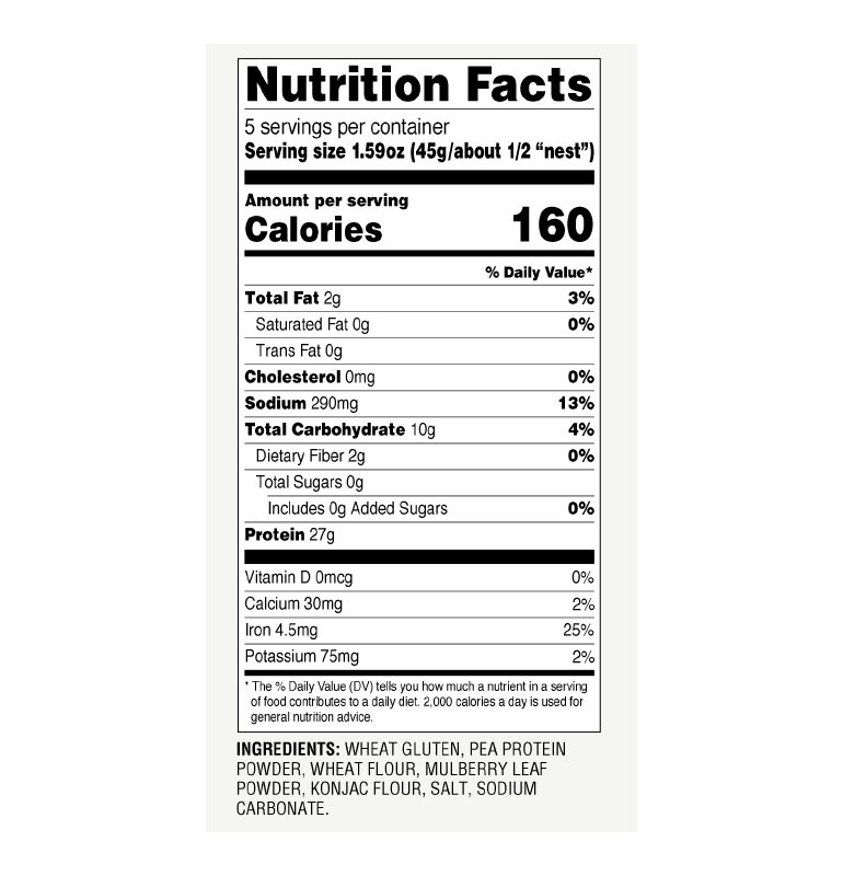 Shirataki (Konjac) Low Carb High Protein Fettuccine