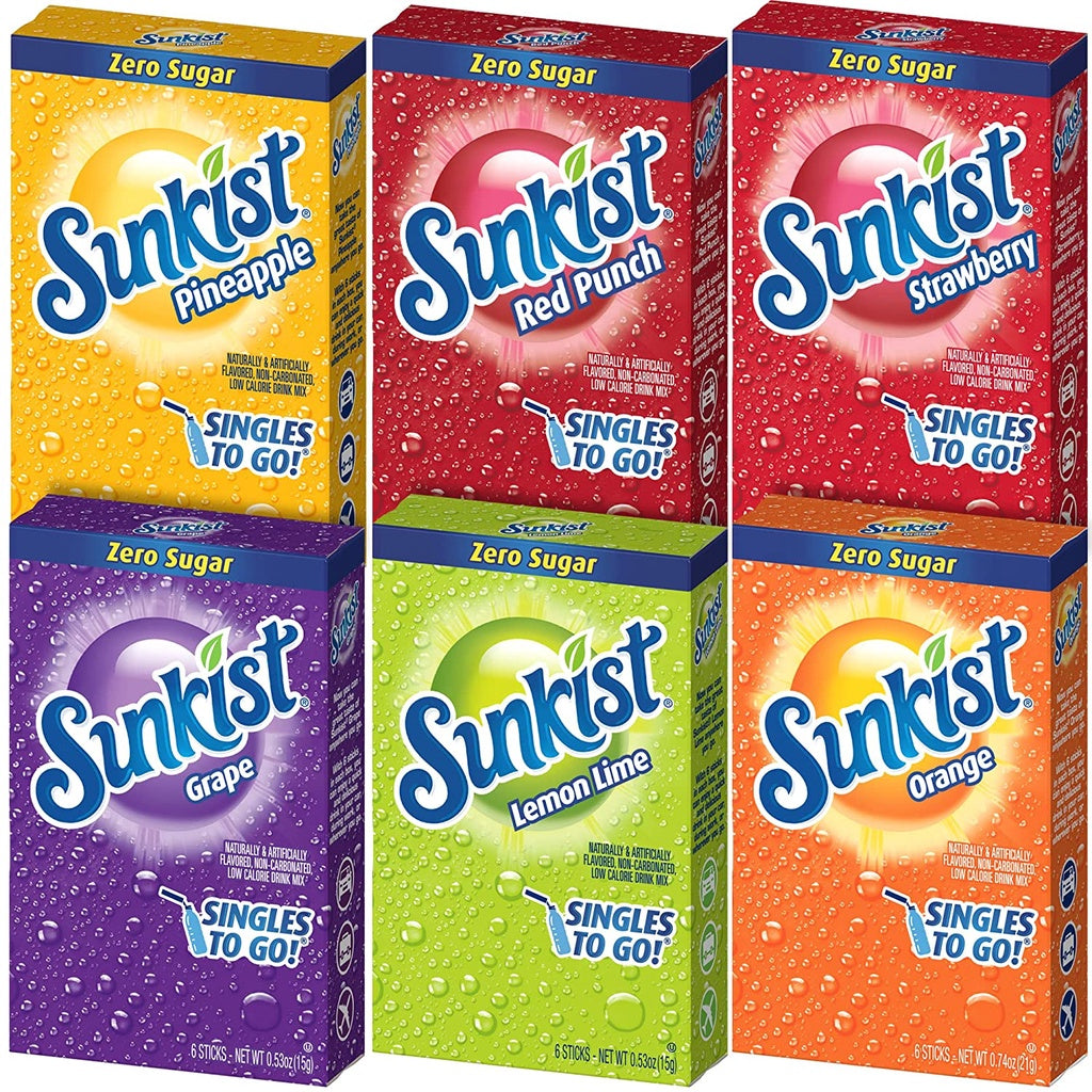 Zero Sugar Sunkist Drink Singles