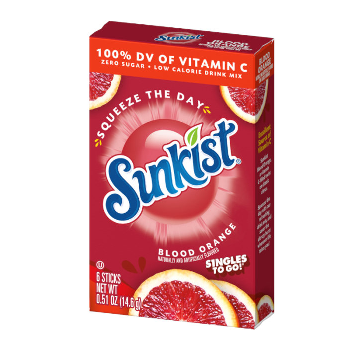 Zero Sugar Sunkist Drink Singles