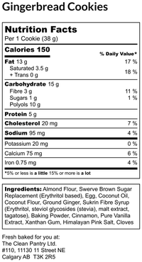 Gluten-Free, Dairy-Free & Sugar-Free, Keto Gingerbread Cookies - Decorating Kit (Pre-Order)