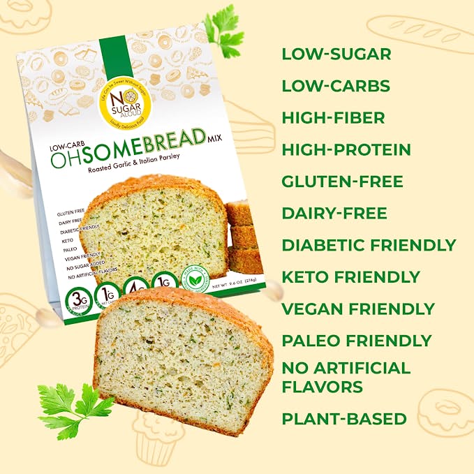 Low Carb Roasted Garlic OhSome Bread Mix