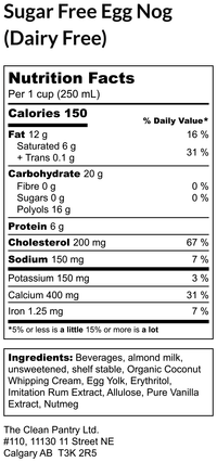 Dairy-Free & Sugar-Free Egg Nog (Pre-Order)